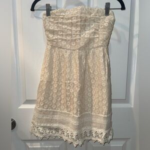 Wet Seal Strapless Lace Crochet Dress Size XS